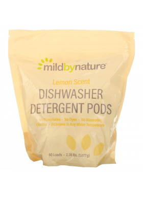 Mild By Nature, Automatic Dishwashing Detergent Pods, Lemon Scent, 60 Loads, 2.38 lbs, 36.48 oz (1,077 g)