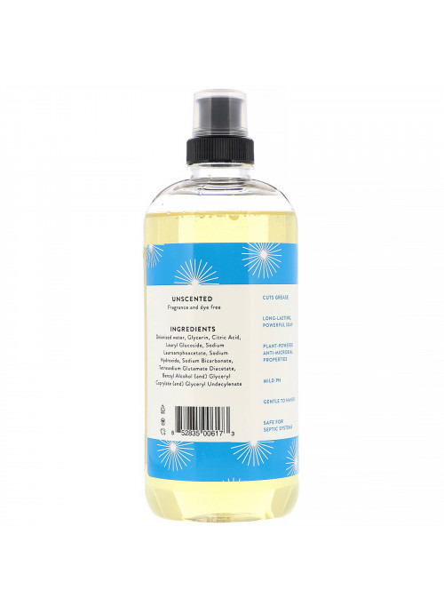 Molly's Suds, Dish Soap, Unscented, 16 fl oz
