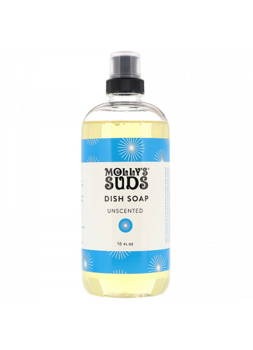Molly's Suds, Dish Soap, Unscented, 16 fl oz