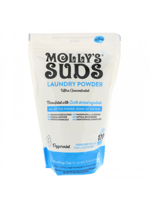 Molly's Suds, Laundry Powder, Ultra Concentrated, Peppermint, 120 Loads, 80.25 oz (2.275 kg)