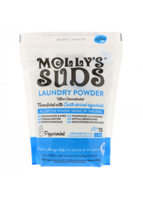 Molly's Suds, Laundry Powder, Ultra Concentrated, Peppermint, 70 Loads,  47 oz (1.33 kg)