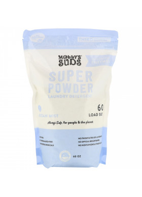Molly's Suds, Super Powder Laundry Detergent, Ocean Mist, 60 Loads, 60 oz