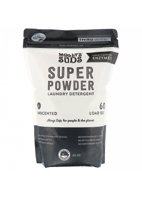 Molly's Suds, Super Powder Laundry Detergent, Unscented, 60 Loads, 60 oz