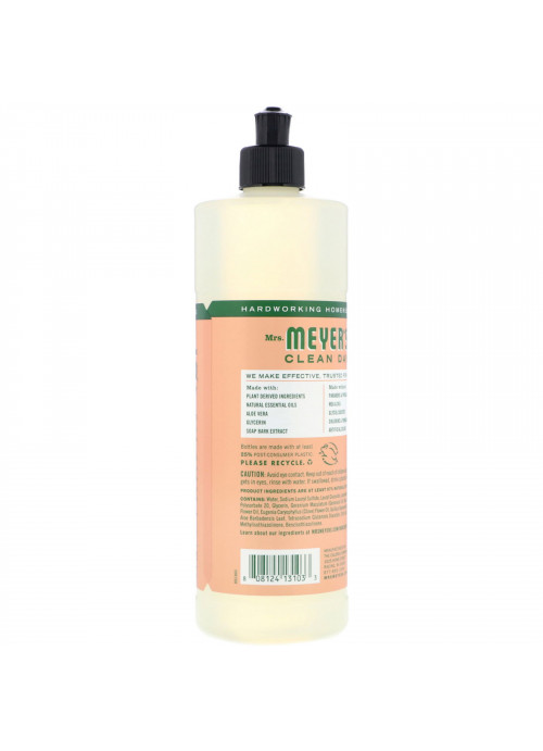 Mrs. Meyers Clean Day, Dish Soap, Geranium Scent, 16 fl oz (473 ml)