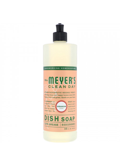 Mrs. Meyers Clean Day, Dish Soap, Geranium Scent, 16 fl oz (473 ml)