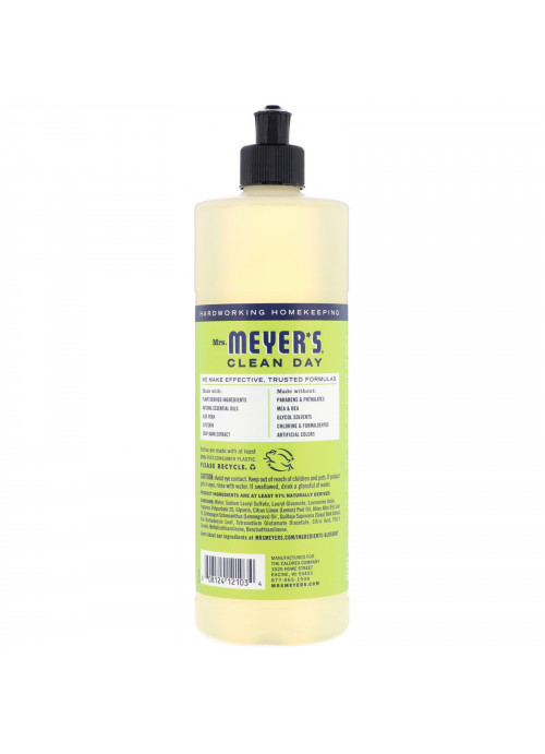Mrs. Meyers Clean Day, Dish Soap, Lemon Verbena Scent, 16 fl oz (473 ml)