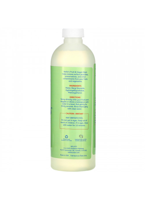 Nellie's, Fruit & Veggie Wash, 16 fl oz (474 ml)