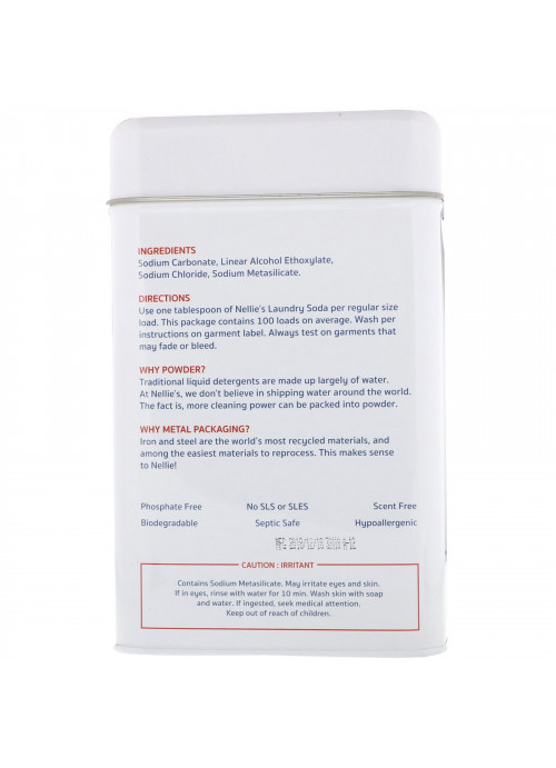 Nellie's, Laundry Soda, 100 Loads, 3.3 lbs (1.5 kg)