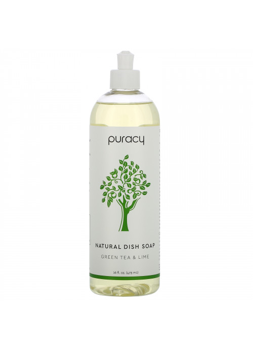 Puracy, Natural Dish Soap, Green Tea & Lime, 16 fl oz (473 ml)