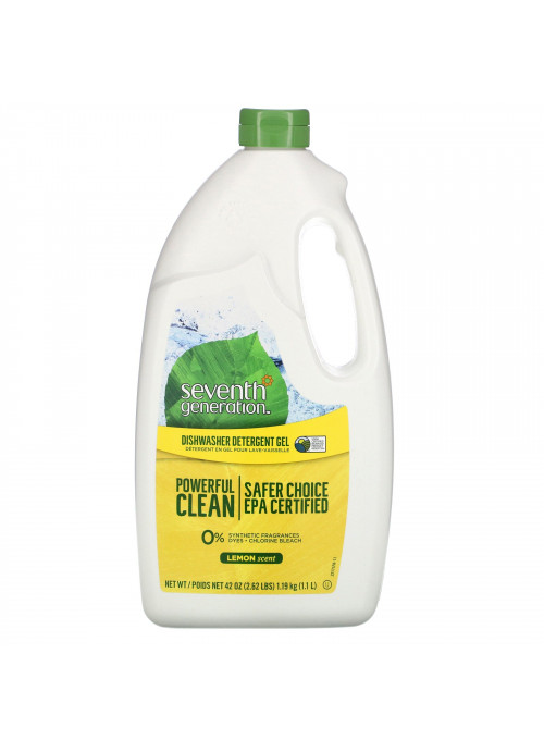Seventh Generation, Dishwasher Detergent Gel, Lemon, 42 fl oz (1.19 kg)