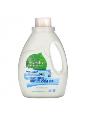 Seventh Generation, Laundry Detergent, Free & Clear, 50 fl oz (1.47 l)