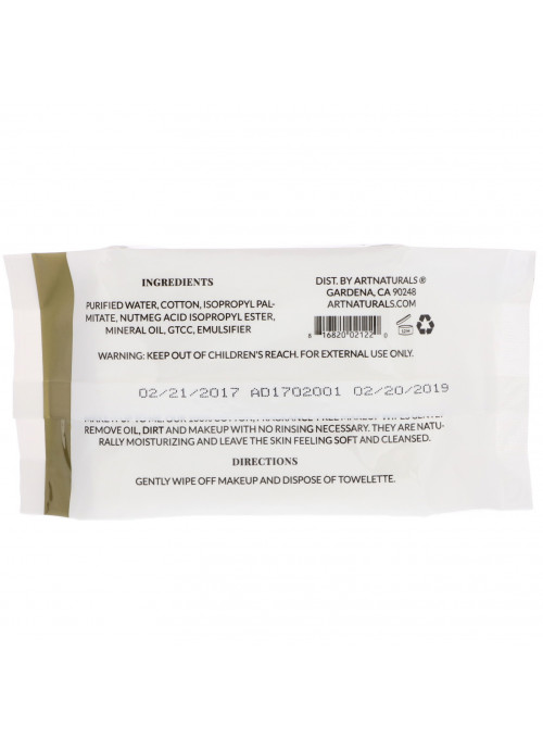 Artnaturals, Makeup Wipes, 30 Wipes