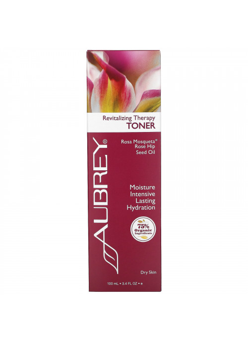Aubrey Organics, Revitalizing Therapy Toner, Dry Skin, 3.4 fl oz (100 ml)