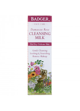 Badger Company, Damascus Rose, Cleansing Milk, 4 fl oz (118 ml)