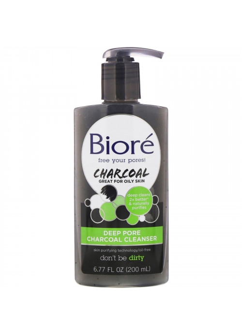 Biore, Deep Pore Charcoal Cleanser, 6.77 fl oz (200 ml)