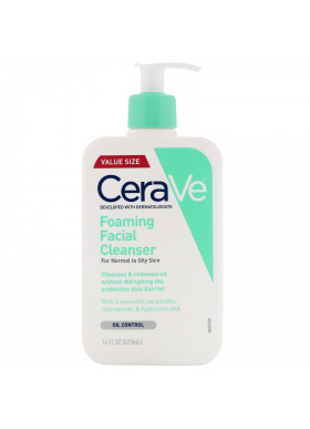 CeraVe, Foaming Facial Cleanser, For Normal to Oily Skin, 16 fl oz (473 ml)