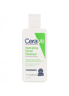 CeraVe, Hydrating Facial Cleanser, For Normal to Dry Skin, 3 fl oz (87 ml)
