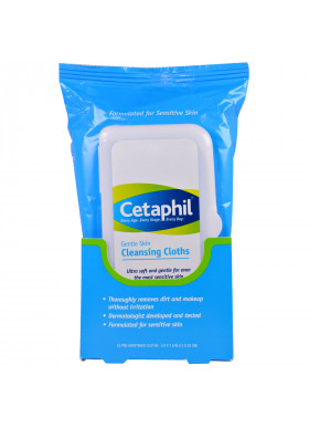 Cetaphil, Gentle Skin Cleansing Cloths, 25 Pre-Moistened Cloths, 5.0 x 7.9 (12 x 20 cm)