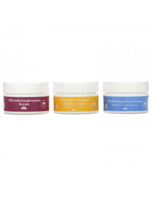 Derma E, Brightening & Hydrating Trio, 3 Piece Set, 1/2 oz Each
