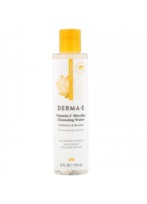 Derma E, Vitamin C Micellar Cleansing Water, Probiotics & Rooibos, 6 fl oz (175 ml)
