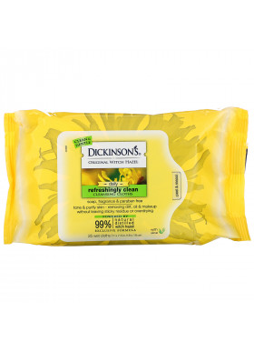 Dickinson Brands, Original Witch Hazel, Refreshingly Clean, Cleansing Cloths,  25 Wet Cloths