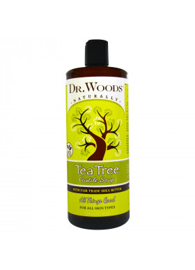 Dr. Woods, Tea Tree Castile Soap with Fair Trade Shea Butter, 32 fl oz (946 ml)