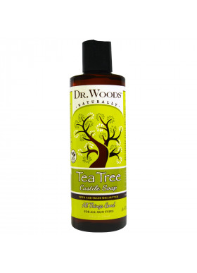 Dr. Woods, Tea Tree Castile Soap with Fair Trade Shea Butter, 8 fl oz (236 ml)