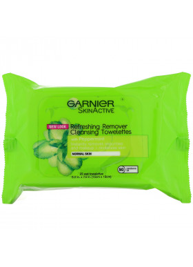 Garnier, SkinActive, Refreshing Remover Cleansing Towelettes, 25 Wet Towelettes
