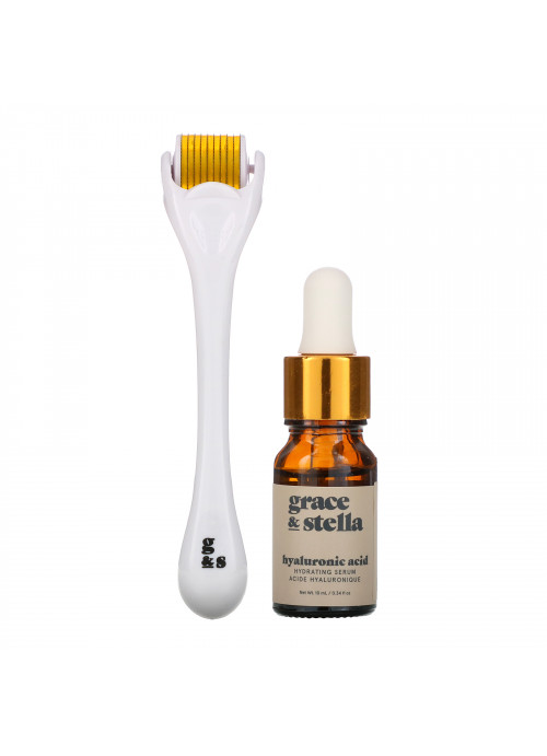Grace & Stella, Microneedle Derma Facial Roller Set, 1 Roller, 0.27 lbs