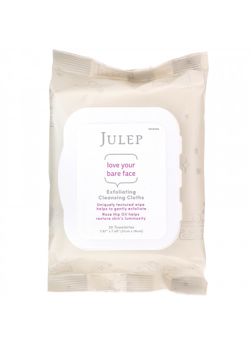 Julep, Love Your Bare Face, Exfoliating Cleansing Cloths, 30 Towelettes