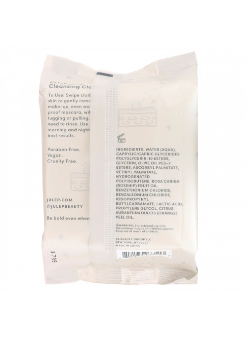 Julep, Love Your Bare Face, Exfoliating Cleansing Cloths, 30 Towelettes