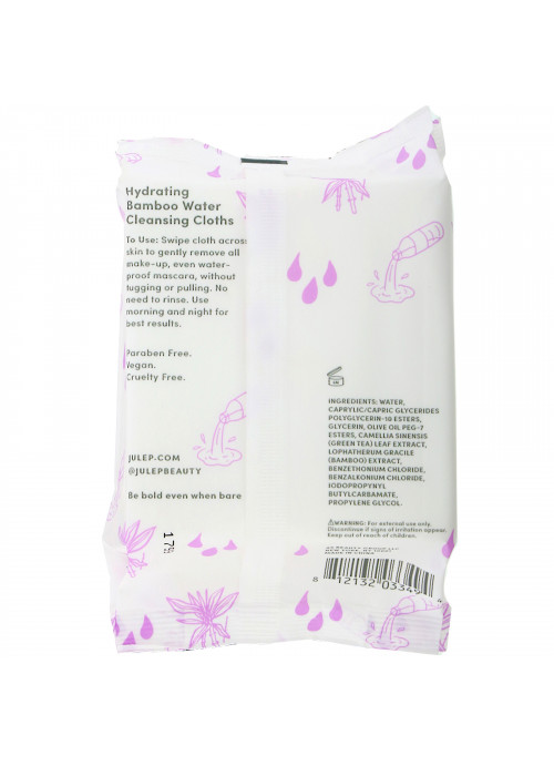 Julep, Love Your Bare Face, Hydrating Bamboo Water Cleansing Cloths, 30 Towelettes