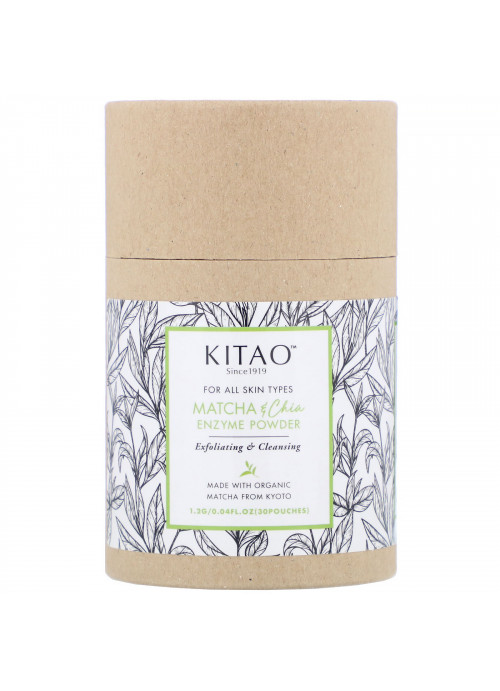 Kitao, Matcha & Chia, Enzyme Powder, 30 Pouches, 0.04 fl oz (1.2 g) Each
