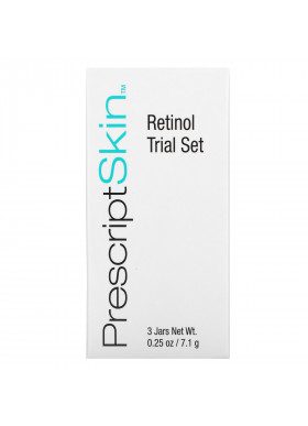 PrescriptSkin, Retinol Trial Set, 3 Professional Strength Anti-Aging Products, 3 Jars, 0.25 oz (7.1 g) Each