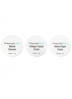 PrescriptSkin, Retinol Trial Set, 3 Professional Strength Anti-Aging Products, 3 Jars, 0.25 oz (7.1 g) Each