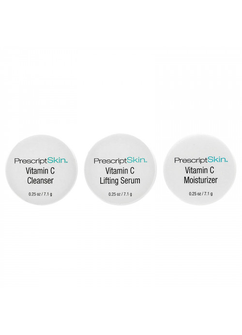 PrescriptSkin, Vitamin C Trial Set, 3 Jars, 0.25 oz (7.1 g) Each