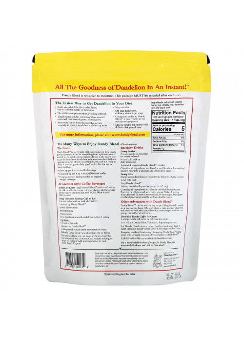 Dandy Blend, Instant Herbal Beverage with Dandelion, Caffeine Free, 7.05 oz (200 g)