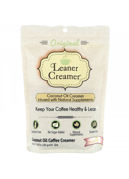 Leaner Creamer, Coconut Oil Coffee Creamer, Original, 9.87 oz (280 g)