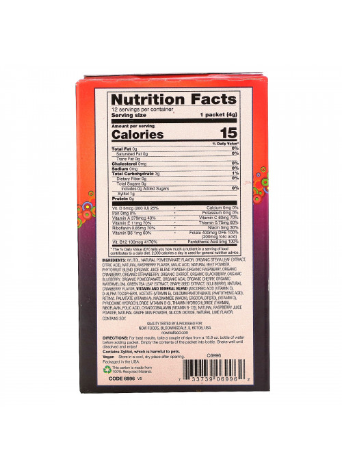 Now Foods, Real Food, Slender Sticks, Pomegranate Berry, 12 Sticks, 0.14 oz (4 g) Each