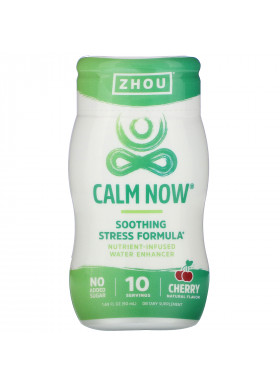 Zhou Nutrition, Calm Now, Nutrient-Infused Water Enhancer, Cherry, 1.69 fl oz (50 ml)