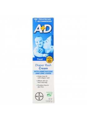 A+D, Diaper Rash Cream with Dimethicone and Zinc Oxide, 1.5 oz (42.5 g)