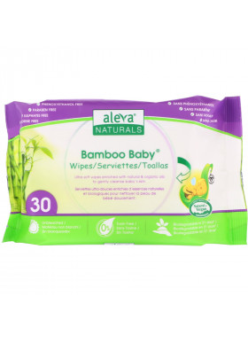 Aleva Naturals, Bamboo Baby Wipes, 30 Wipes