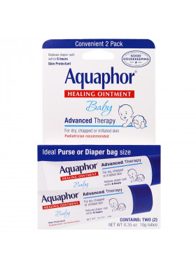 Aquaphor, Baby Healing Ointment, 2 Tubes, 0.35 oz (10 g) Each