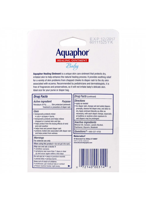 Aquaphor, Baby Healing Ointment, 2 Tubes, 0.35 oz (10 g) Each