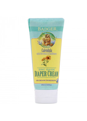 Badger Company, Diaper Cream, Calendula with Beeswax & Sunflower, 2.9 fl oz (87 ml)