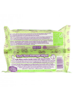 Boogie Wipes, Natural Saline Wipes for Stuffy Noses, Fresh Scent, 30 Wipes