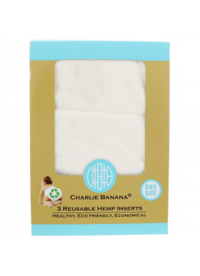 Charlie Banana, Reusable Hemp Inserts, One Size, 3 Inserts