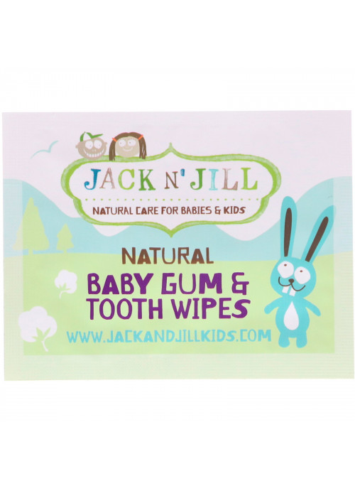 Jack n' Jill, Natural Baby Gum & Tooth Wipes, 25 Individually Wrapped Wipes