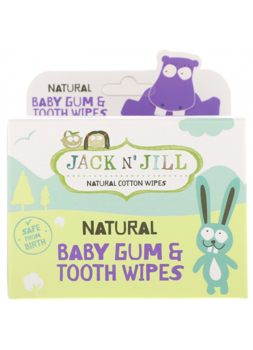 Jack n' Jill, Natural Baby Gum & Tooth Wipes, 25 Individually Wrapped Wipes