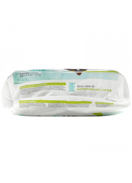 Seventh Generation, Sensitive Protection Diapers, Size 1, 8- 14 lbs, 31 Diapers